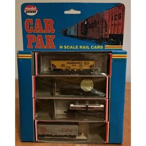 Model Power N Scale‎ Rail Cars 4 Pack 4 Car Pack
